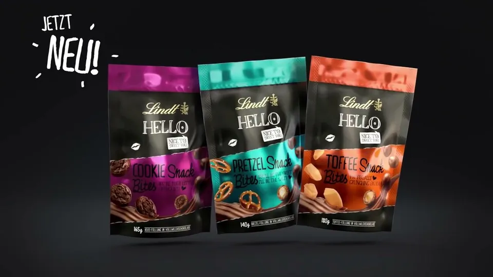 Still from the spot LINDT HELLO – SNACKBITES